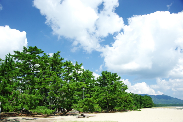 Historical view in Amanohashidate, one of the top 3 view spots in Japan