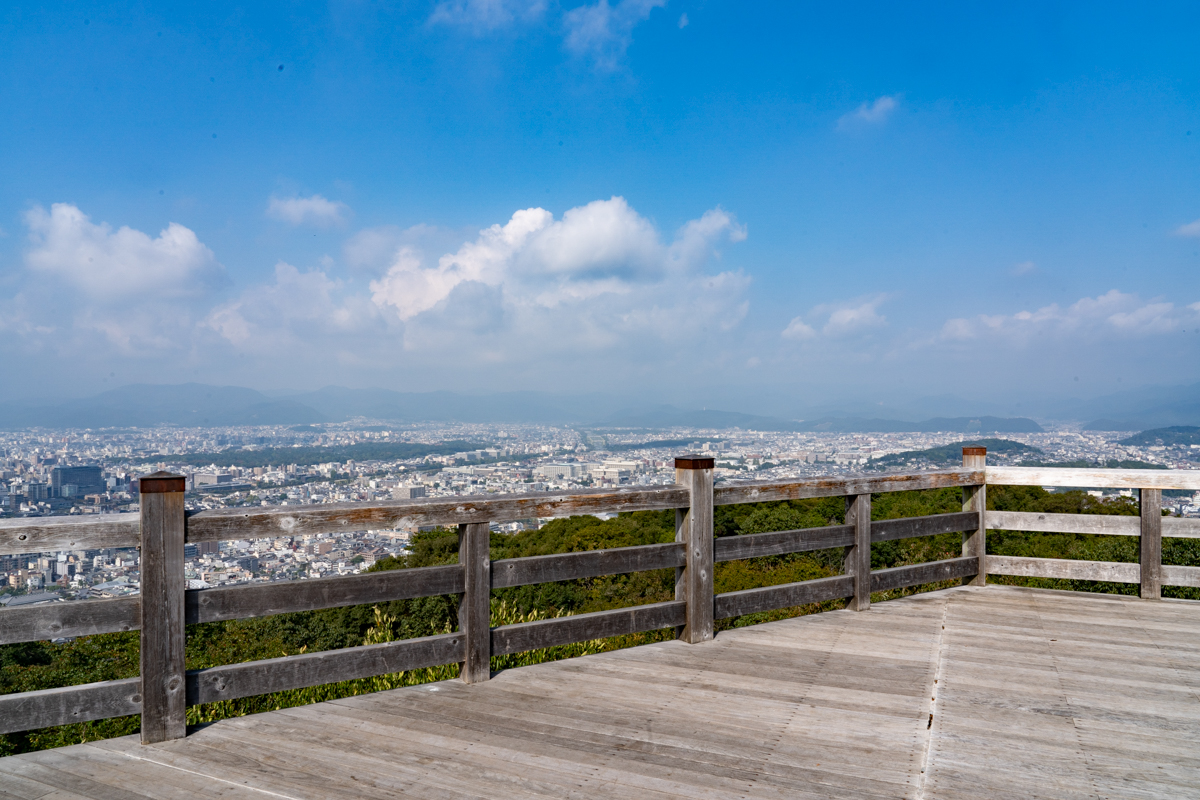 Panoramic view of Kyoto City from the Shogunzuka hill